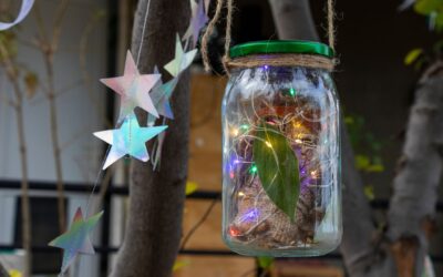 Create Magical Winter Jar Lanterns with Festive Tissue Paper!